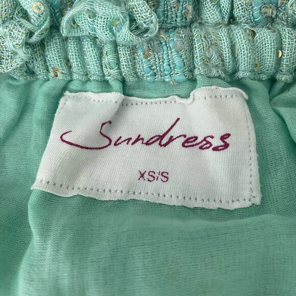 SUNDRESS Anoushka Strapless Mini Dress in Petra Aqua & Pink Beach Cocktail XS/S - Picture 11 of 11